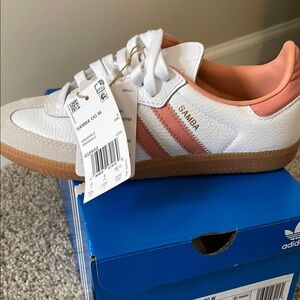 Adidas Samba OG Women's White and Pink Shoes